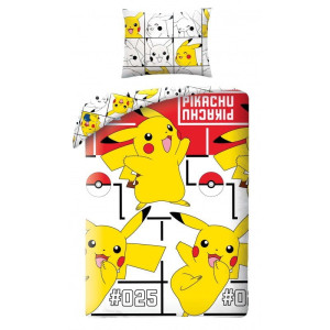 Pościel bawełniana 140x200 Pokemony Pikachu