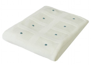 Kocyk bambusowy 80x100 ACCENT Odcienie Bieli/Jasny Krem