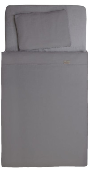 Komplet Pościeli 3 Częściowej 100x135 MUSLIN Ciemno Szary