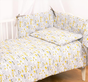 Komplet Pościeli Bawełnianej 3 Częściowej 100x135 TRENDY Koparki