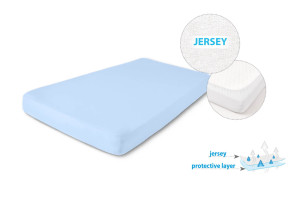 Podkład Higieniczny Prześcieradło Nieprzemakalne 60x120x10 JERSEY Błękitne