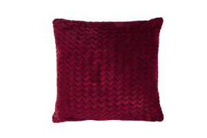 Poszewka Dekoracyjna 40x40 ZIG-ZAG Minky Wave Bordo/Ciemny Róż