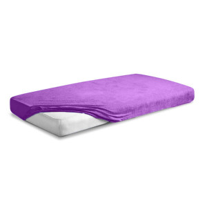 Prześcieradło Frotte z Gumką 150/160x190/200 PREMIUM Fioletowe