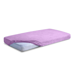 Prześcieradło Frotte z Gumką 150/160x190/200 PREMIUM Lawendowe