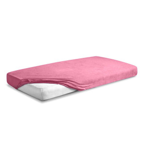 Prześcieradło Frotte z Gumką 210/220x190/200 PREMIUM Różowe