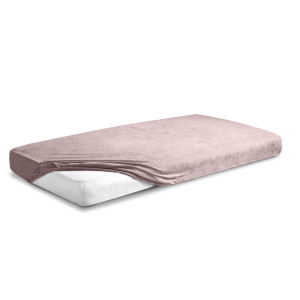 Prześcieradło Frotte z Gumką 90/100x190/200 PREMIUM Pudrowo Różowe
