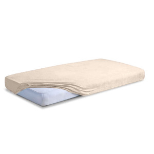 Prześcieradło Frotte z Gumką 130/140x190/200 CLASSIC Kremowe