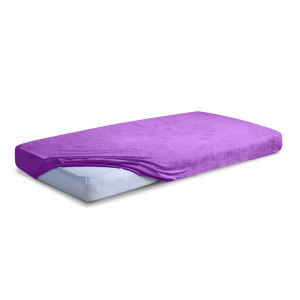 Prześcieradło Frotte z Gumką 180/190x190/200 CLASSIC Fioletowe