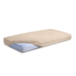 Prześcieradło Frotte z Gumką 210/220x190/200 CLASSIC Beżowe