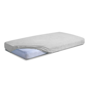 Prześcieradło Frotte z Gumką 210/220x190/200 CLASSIC Jasnoszare