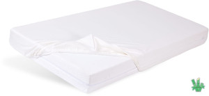 Prześcieradło Jersey Bambusowe 60x120x10 BAMBOO z gumą Białe