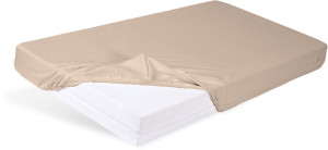 Prześcieradło Jersey Bambusowe 60x120x10 BAMBOO z gumą Beżowe