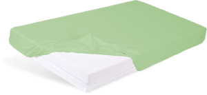 Prześcieradło BAWEŁNIANE z gumą 70x140x10 Zielone