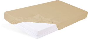 Prześcieradło Flanelowe z gumą 60x120x10 Beżowe