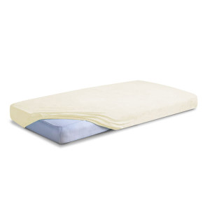 Prześcieradło Frotte z gumą CLASSIC 70x140x10 Kremowe
