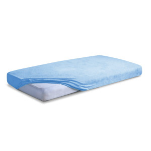 Prześcieradło Frotte z gumą PREMIUM 70x140x10 Błękitne