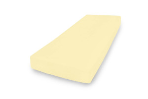 Prześcieradło Jersey z gumą 210/220x190/200 PREMIUM Kremowe/Żółte
