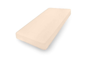Prześcieradło Jersey z gumą 210/220x190/200 PREMIUM Kremowe