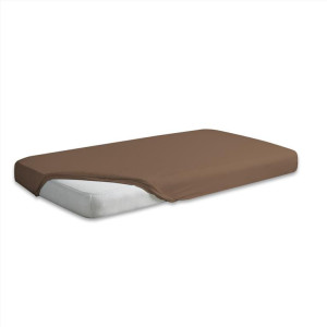 Prześcieradło Jersey z gumą 90/100x190/200 PREMIUM Brązowe