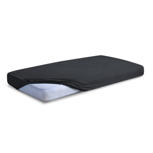 Prześcieradło Jersey z gumą 90/100x190/200 PREMIUM Czarne