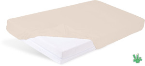 Prześcieradło Bambusowe Bamboo Z Gumką 150/160x190/200x20 Kremowe