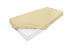 Prześcieradło Jersey z lycrą 110/120x190/200x30 Kremowe