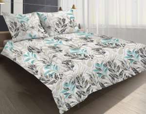 Pościel satynowa Matex PREMIUM 160x200 Kwiaty Beż