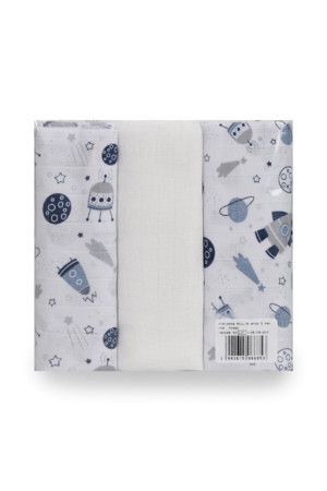 Pielucha MUSLIN 3pak 70x80 BabyBoom Kosmos