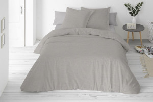 Pościel Lniana LINEN Jednobarwna 220x200 Popielata