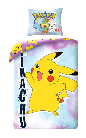 Pościel bawełniana 140x200 Pokemon Pikachu