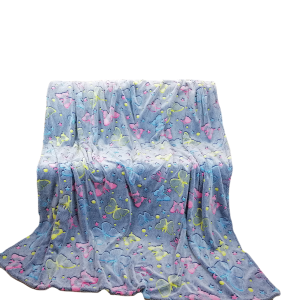 Koc Świecący w ciemności 150x200 Kolorowe Motyle Fluo