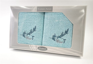 Komplet ręczników Gift Greno 2 szt. Upominkowy Aqua
