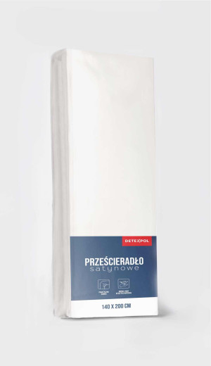 Prześcieradło Satynowe z gumką 140x200 Mikrowłókno ecru kremowe