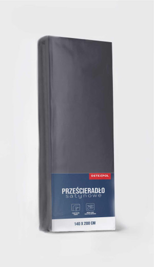 Prześcieradło Satynowe z gumką 220x200 Mikrowłókno grafitowy