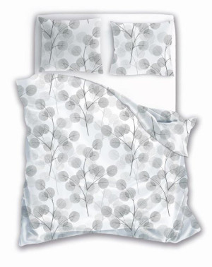 Pościel bawełniana 220x200 Fashion Gałazki Popielate Szare