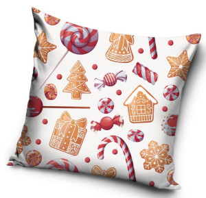 Poszewka świąteczna 40x40 Velvet Prezenty Choinka
