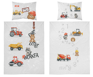 Pościel niemowlęca 90x120 Koparka Budowa BAWEŁNA