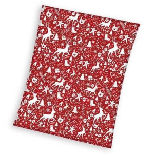 Puszysty koc świąteczny Coral 150x200 CZERWONY