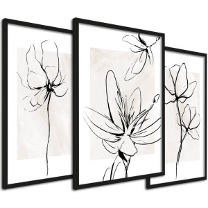 Nowoczesne plakaty w ramie - Obrazy - Rośliny Line Art