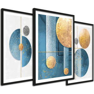 Obrazy, plakaty w ramie - nowoczesne geometryczne kształty - 33x43 cm