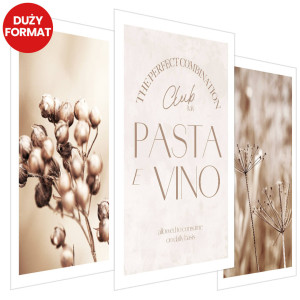 Plakaty - Pasta e Vino 3 szt (bez obramowania) - 42x62 cm