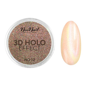 Neonail pyłek do zdobienia paznokci 3d holo effect holograficzny złoty 02