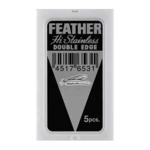 Feather hi stainless double edge żyletki, 5 sztuk