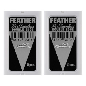 Feather hi stainless double edge żyletki, 10 sztuk