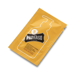 Proraso szampon do brody wood & spice, 4ml saszetka