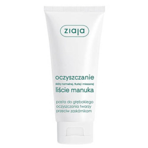 Ziaja, liście manuka, pasta do głębokiego oczyszczania twarzy przeciw zaskórnikom, 75ml