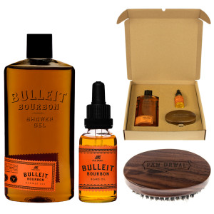 Pan drwal x bulleit bourbon grooming kit zestaw do brody