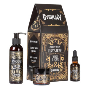 Cyrulicy zestaw do brody burboneska (olejek, balsam, szampon do brody)
