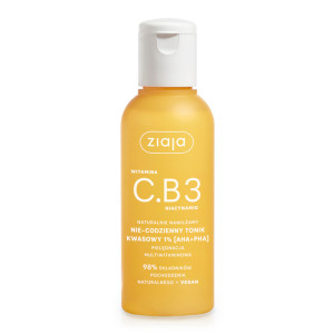 Ziaja witamina c.b3 niacynamid nie-codzienny tonik kwasowy 1% (aha+pha), 120ml