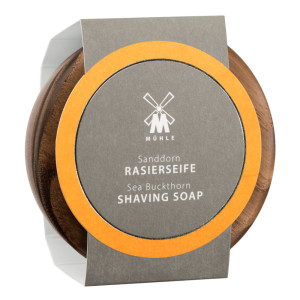 Muhle sea buckthorn shaving soap - mydło do golenia w drewnianym tyglu, z rokitnikiem, 65g